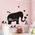 Elefant Tafel Wandaufkleber Kinderzimmer und Schlafzimmer Anschlagbrett abnehmbare Tafel Aufkleber